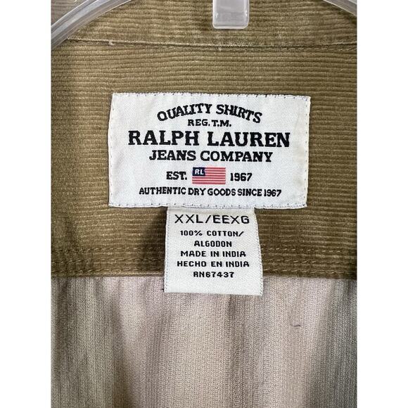 Vintage Polo Jeans Co. Ralph Lauren Corduroy Shirt – Men’s XXL Heritage - Picture 4 of 10